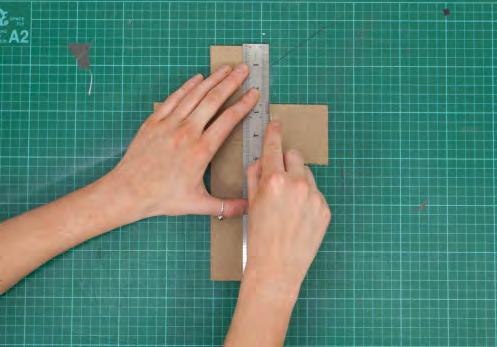 Cutting mats Craft knives Tape Corrugated cardboard Pencil Hot glue Sketch a 3 x 3 inch box in the