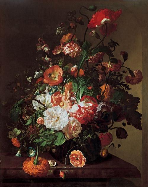 Artist: Rachel Ruysch Title: Flower Still Life Medium: Oil on canvas Size: 30 X 24" (76.2 X 61 cm) Date: After 1700 Source/ Museum: The Toledo Museum of Art, Ohio.
