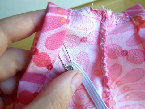 Stitch, leaving a 1 opening for inserting elastic.