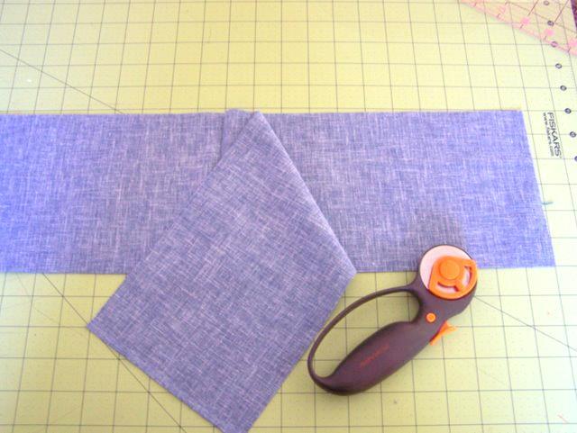 Fold your fabric again along the grainline (so there is a double fold on one side), and place your pattern piece along the double fold.