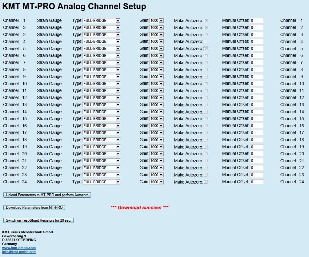 AutoZero setting STG Select Auto-Zero per channel. The Auto-Zero function will be executed only one time per upload the parameters to MTP-STG!