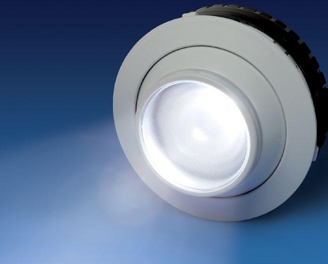 Together with a specially designed reflector it provides a homogeneous illumination within a defined area.