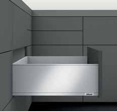 C Height Drawer Application Features Space Requirements Full extension drawer system with BLUMOTION Smooth running action Three-dimensional drawer front adjustment Dynamic load capacity of 88 lb and