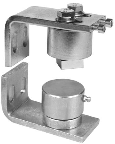 D&E gate pivot hinge - 500Kg D&E gate pivot hinge - 500Kg The D&E pivot set is manufactured from steel and incorporates a needle bearing system that offers ultra smooth operation.