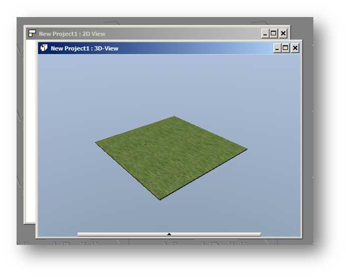2 Create a 3D View At this moment we only have a 2D view of our project and so we will now create a new 3D View, by selecting View-New