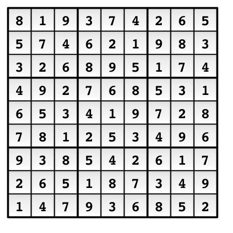Complete the Puzzle Repeating these processes leads to the solution of the 5-star (very difficult) Sudoku puzzle.