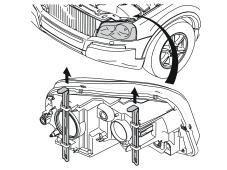 M8601252 10 Applies to the S60 and V70 from model year 2005- Installing the front engine block heater socket Connect the cable to the front socket.
