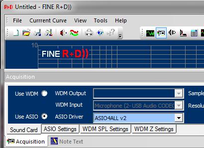 Verify Driver Settings Open the acquisition window and verify that ASIO driver is
