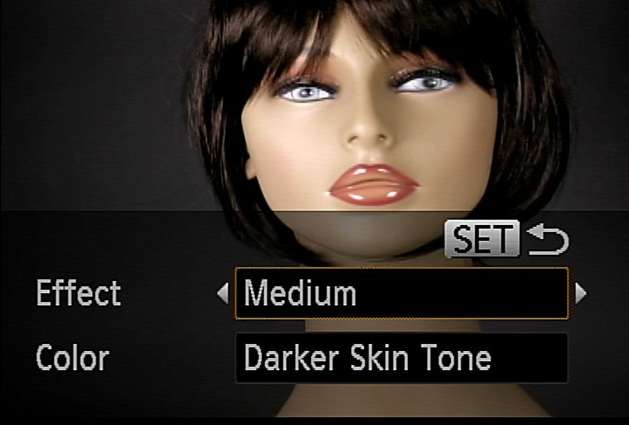 3-26: Smooth Skin Setting Icon This setting is unusual in that it includes controls that let you make adjustments to the processing the camera carries out.