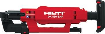 Tools and equipment DX-860 Tool for Decking DX 860-ENP Fastener: X-ENP-19 L15 MXR Piston: X-76-P-ENP Cartridges: 6.