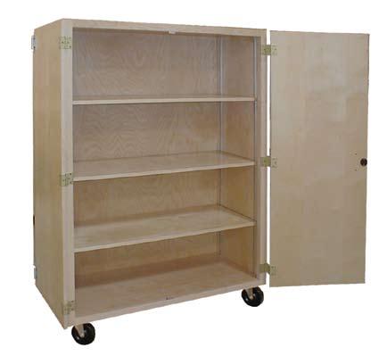 Full 1-1/2 thick face frame helps keep mobile cabinets square,