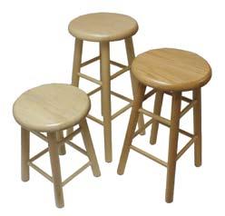 Stools 1-1/4 thick top features rounded