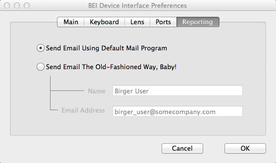 If you would like to send email using your default account and default email program, which should have been configured prior to using this feature, then select the radio button Send Email Using