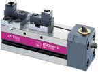 Mechanically, -operated clamping against the