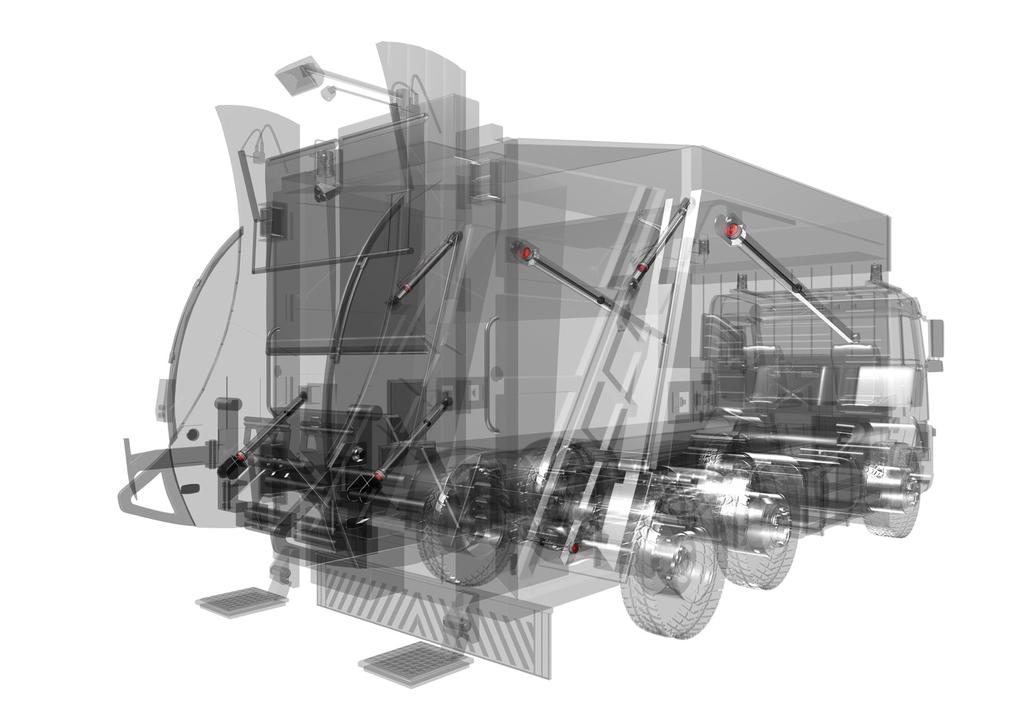 load Auxilary Steering Front Loader: Controlled Parallel Guidance Cabin Suspension