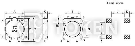 Dimensions & Configurations Dimensions & Configurations (Unit: mm) (TPUD5011/5013) Type A(max) B(max) C(max) D E F G H I J K TPUD5011 5.8 7.4 1.2 6.0 0.6 4.2 4.5 1.1 3.4 3.6 1.