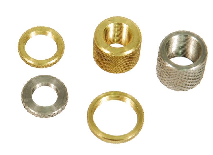 Knurled Round Nuts, Lock Nuts, & Check Nuts Jig & Fixture Knurled Round Panel Nuts Available in Steel Zinc, Brass, Stainless Steel, and Black Nylon Round Panel Nuts Order Number Thread Steel
