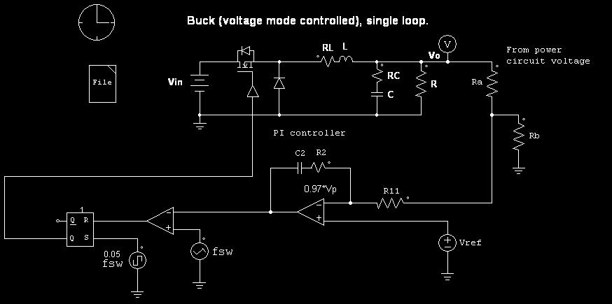 Example: A.1 SmartCtrl applied to design the regulation stage of a Buck Converter. //SmartCtrl parameters //Outer Regulator parameters R2 = 2.77781k Ohm C2 = 2.