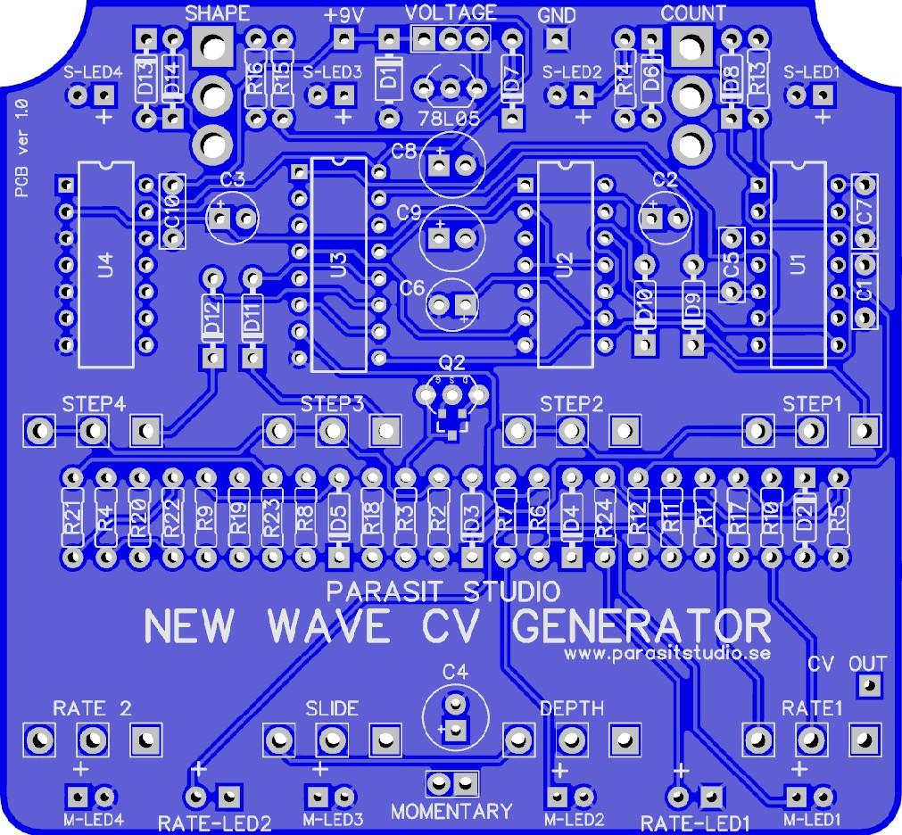 NEW WAVE CV GENERATOR Build Document last updated september 2017 for PCB version 1.0 The New Wave is a Control Voltage Generator.