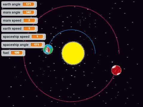Introduction In this session you are going to learn how to programme an animation which simulates how and when spaceships are able to fly from Earth to Mars.