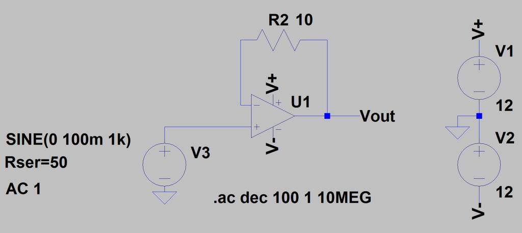 Figure 21 Non-Inverting Amplifier with a Gain