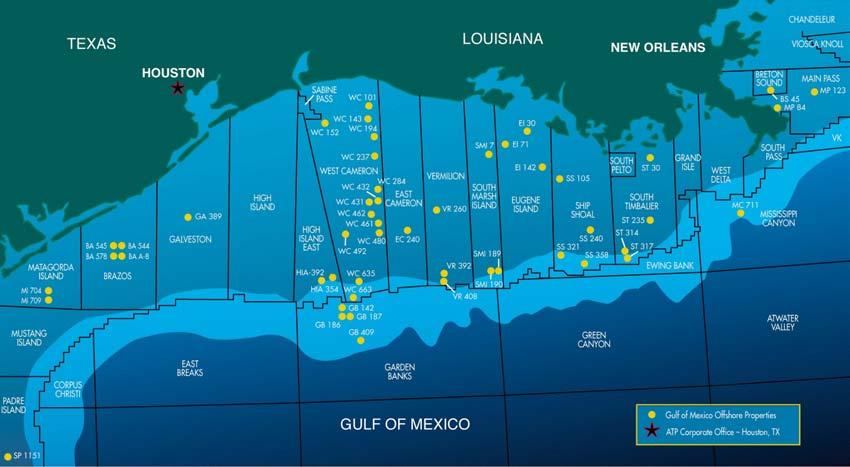 Diversified Areas of Operation Gulf of Mexico