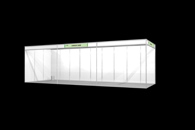 Standard booth - Rental stand Floor plan Wastepaper bin