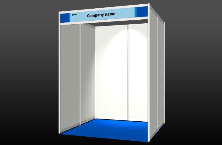 Mini packaged booth The participation fee for mini packaged booth includes booth fittings as below.