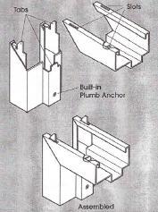 DOOR INSTALLATION RECOMMENDATIONS Step 1 Install the two narrow door side panels in the AL H-Studs or AL Wire Studs.