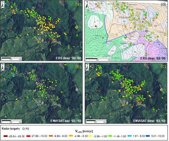 Site-scale InSAR monitoring (rural) TAPETE& CIGNA(2012)Rapid mapping and deformation analysis over cultural