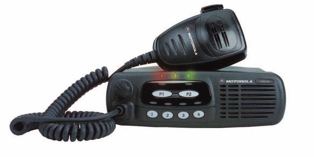 CDM750 Available in Low Band, VHF and UHF Operates on Conventional Systems The Practical Radio that gets the job done This radio is ideal for organizations and businesses with moderate communication