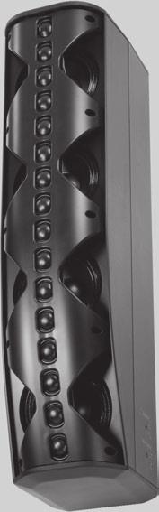 CBT 7J-1 Constant Beamwidth Technology Two-Way Line Array Column with Asymmetrical Vertical Coverage Key Features: Asymmetrical vertical coverage sends more sound toward far area of room to make