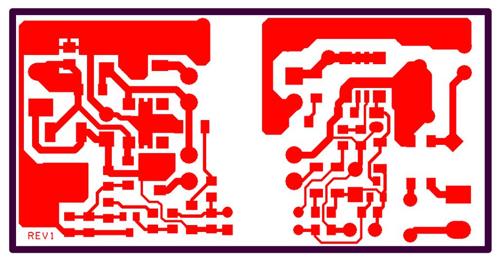 The PCB layout of the copper connections is depicted in Figure 6.