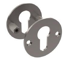 One side face-fixed bolts other with concealed security lugs. Spindle supplied for 35-54mm thick doors.