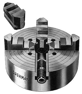 Each jaw in a four-jaw independent chuck can be moved inward and outward independent of