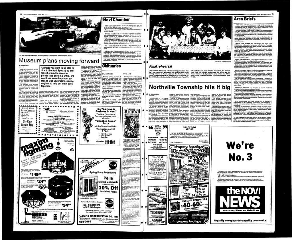 8ATHENOV NEWg/W dnbsdfly, April 16,1986 -T Nvi Chaber Area Briefs, Wednesday, April 16,198e/THE NOV NEWS 7A Nvi News/KEVN A.