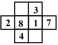 7 can only go to the left most square: 4 can be placed in B or the