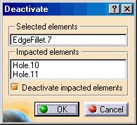 Do it Yourself (5/6) 7. Deactivate a feature. A co-worker is unable to deactivate an edge fillet from the model without deactivating other features that are required.