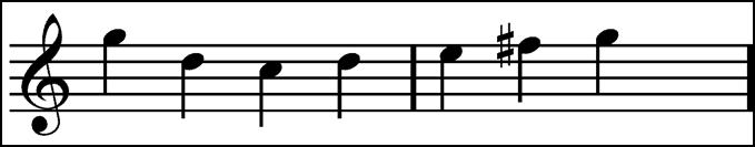 example. When we come across sharps or flats we simply play the altered note instead of the original. Read through the following example: Instead of saying F in the second bar, say F Sharp.