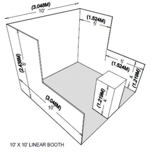 LINEAR BOOTH The intent of these regulations is to allow for the best use of booth space without interfering with or obstructing neighboring exhibitors.