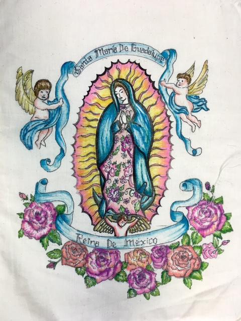 VIRGIN OF GUADALUPE: IMAGES IN COLONIAL MEXICO Guadalupe Textile Prints Students will decorate and design their own Guadalupe textile print.