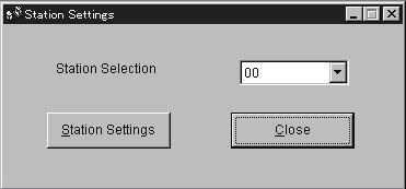 (1) Station number setting Choose the station number in the combo box and click the Station Settings button to set the station number.