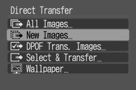 Using the Camera to Download Images Download images using the camera s Direct Transfer function.