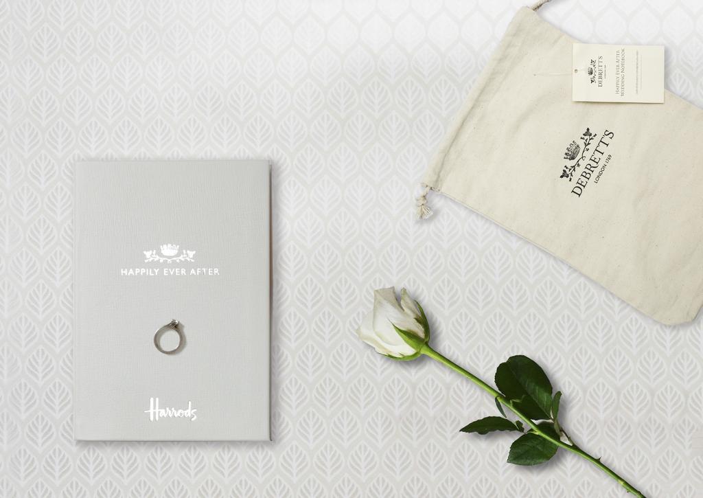HARRODS WEDDINGS CASE STUDY: HARRODS WEDDINGS BESPOKE NOTEBOOK We created a customised version of our Happily Ever After wedding notebook for Harrods to gift to the VIP brides-to-be who register for