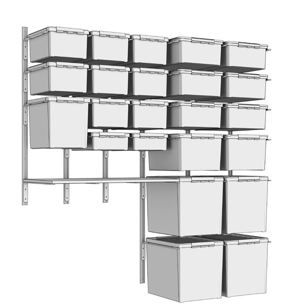 system is developed for the storage of all types of small items.