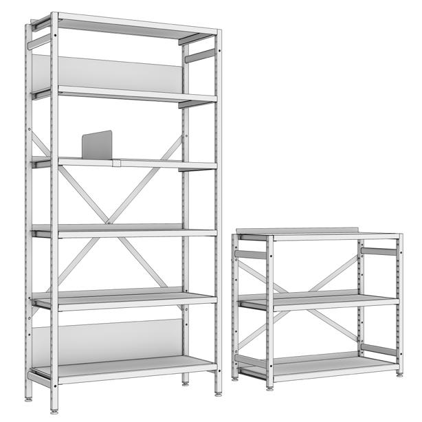 very strong and practical shelf solution which is made for tough environments where the loading requirements are of importance.