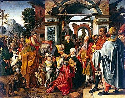 The Kress Monnogrammist The Adoration of the Magi about 1550/1560 Oil on oak pane During the Renaissance, the use mathematical perspective to represent space in paintings was invented.
