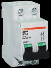 Miniature circuit breakers Model: X60N IEC 947-2 : 6KA Type Width In Product Product in mod. (A) ref.