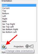 b). In the graphics window a preview of the drawing view will be displayed, you can adjust the view s orientation by selecting a view from the Orientation