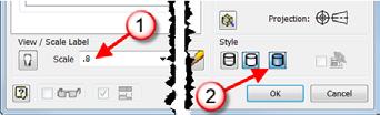 b). While still in the Drawing View dialog box change the style of the view by clicking the Shaded option in the Style area. c). Click OK to complete the edits. 6).